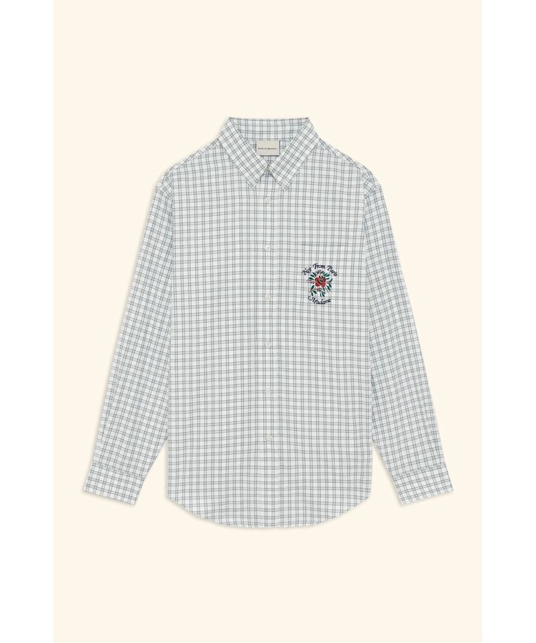 로즈 슬로건 체크 셔츠Chemise Carreaux Slogan Rose D0SAS26201GRX