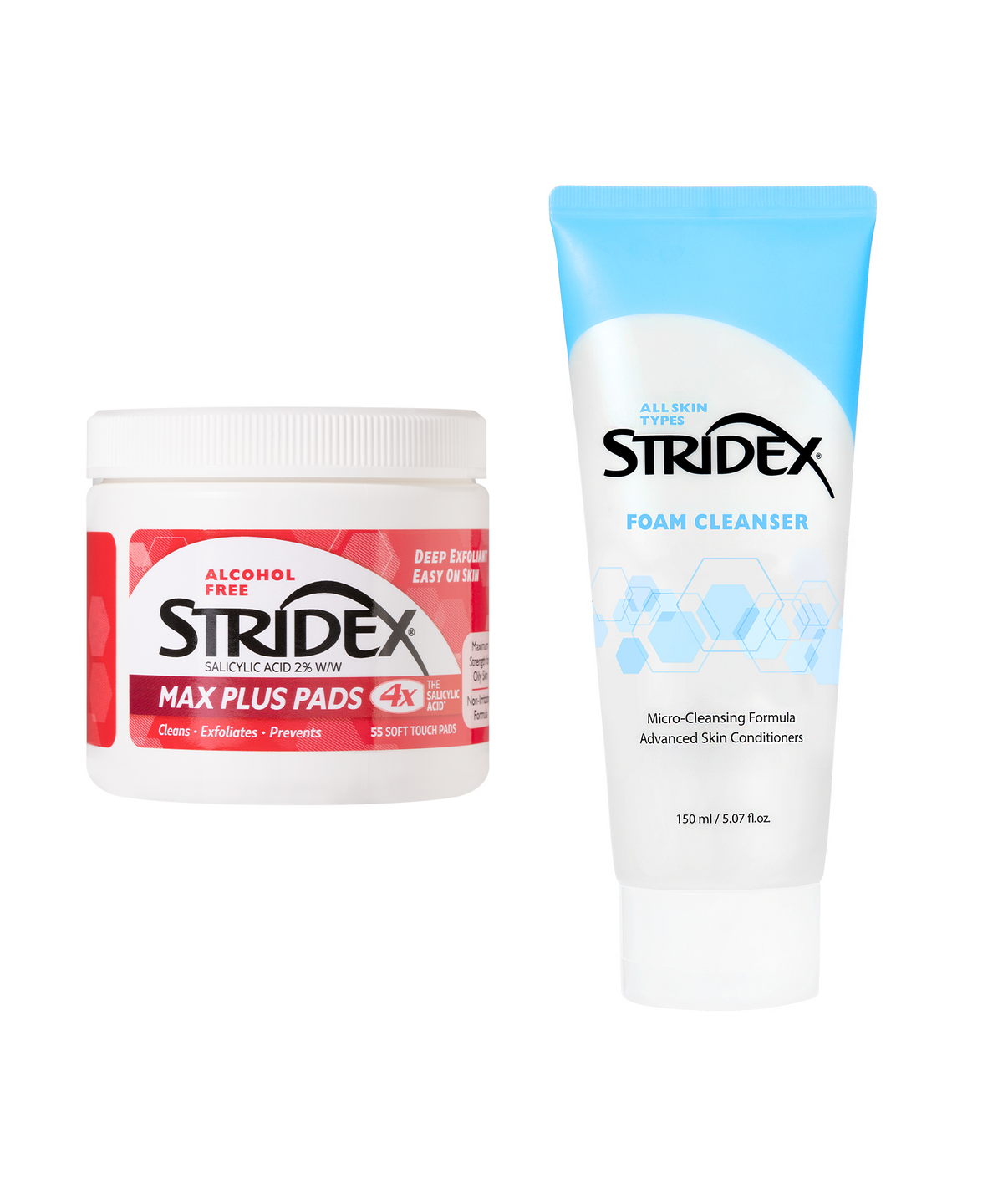 블리스텍스(BLISTEX) 스트라이덱스 집중케어 구성[맥스플러스 55매 + 폼클렌저 150ml]