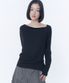 Draped button long sleeve BLACK