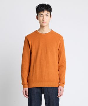 DIEMS 소프트 터치 라운드 찰떡 니트 오렌지 (클래식핏)_DKTUZ02CSO