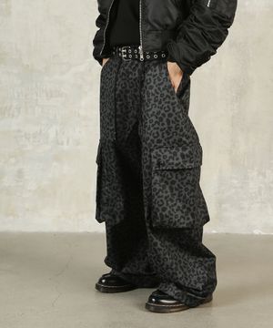 레오파드 카고팬츠 다크네이비