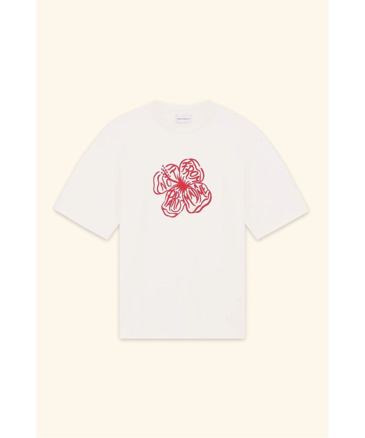드롤드무슈(DROLE DE MONSIEUR) 히비스커스 슬로건 티셔츠T-Shirt Slogan Hibiscus D0TCS26202WHM