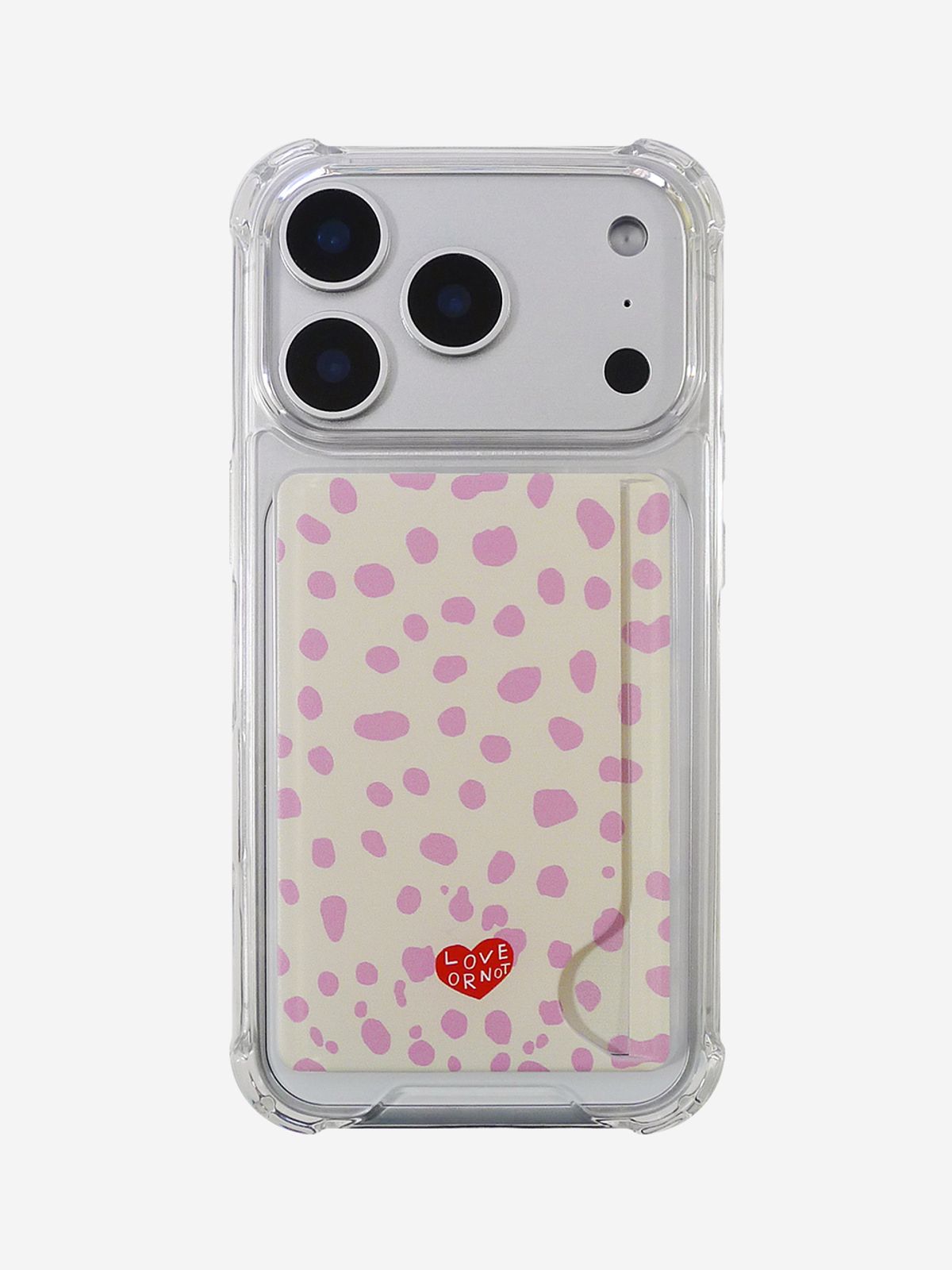 러브오낫(LOVE OR NOT) 카드탱크_Pink Ray Card Tank Jell-Hard Phonecase
