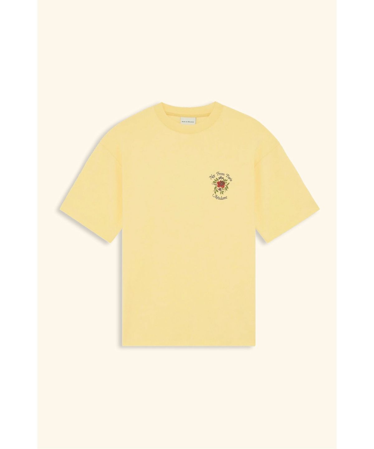 드롤드무슈(DROLE DE MONSIEUR) 로즈 슬로건 티셔츠T-Shirt Slogan Rose D0TCS26203YEL