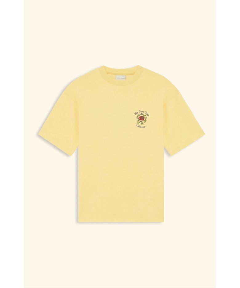 로즈 슬로건 티셔츠T-Shirt Slogan Rose D0TCS26203YEL