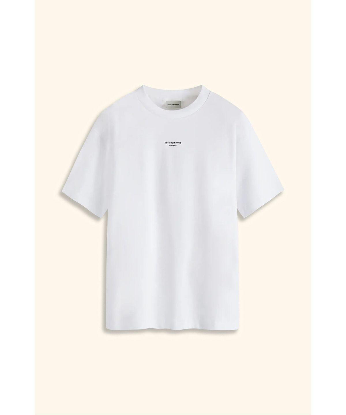 드롤드무슈(DROLE DE MONSIEUR) 클래식 슬로건 티셔츠Le T-Shirt Slogan Classique D0TCS26002WHX
