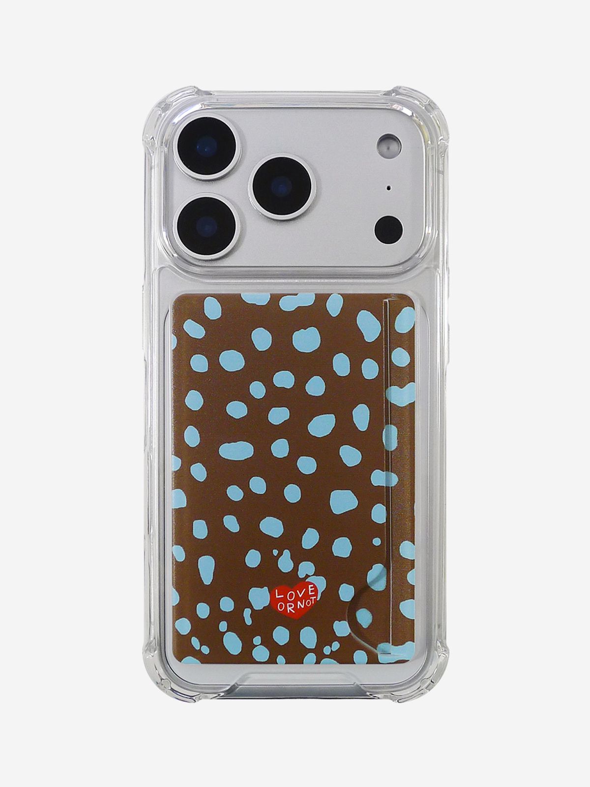 러브오낫(LOVE OR NOT) 카드탱크_Brown Ray Card Tank Jell-Hard Phonecase