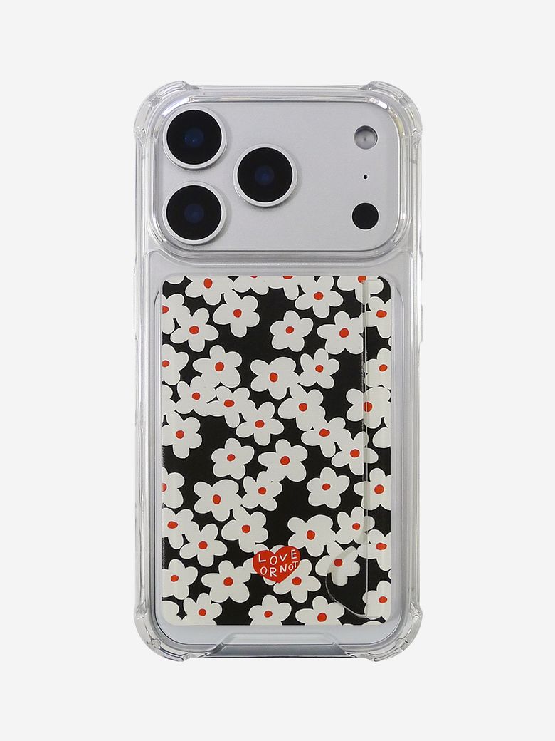 카드탱크_Joy Flowers-Black Card Tank Jell-Hard Phonecase