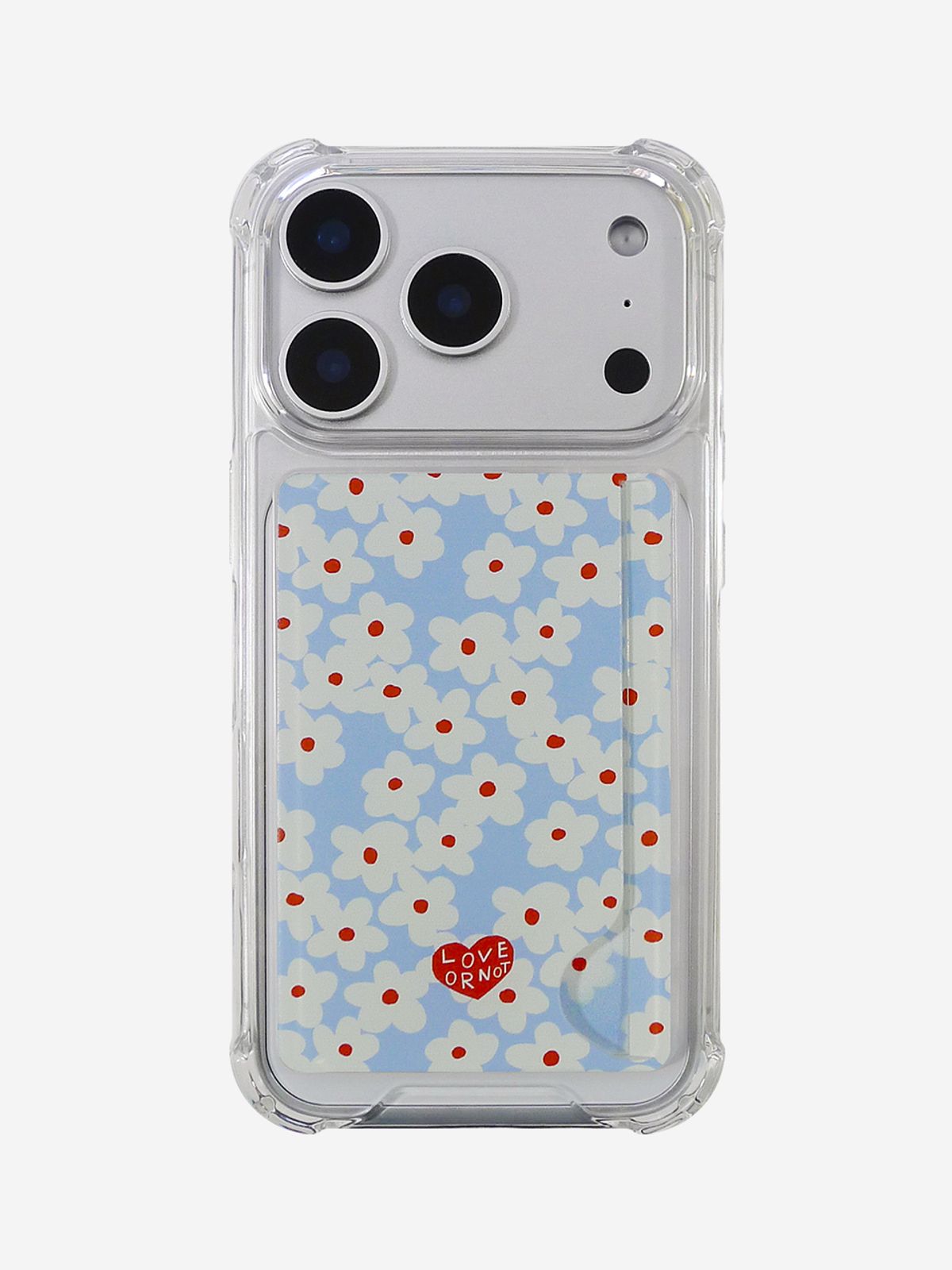 러브오낫(LOVE OR NOT) 카드탱크_Joy Flowers-Sky Card Tank Jell-Hard Phonecase