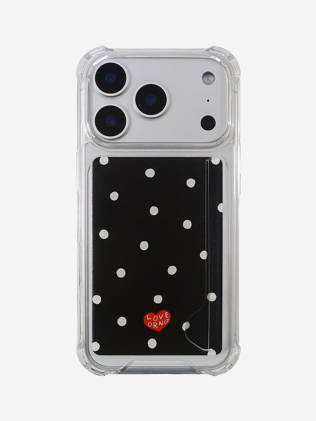 러브오낫(LOVE OR NOT) 카드탱크_Ivory Balls-Black Card Tank Jell-Hard Phonecase