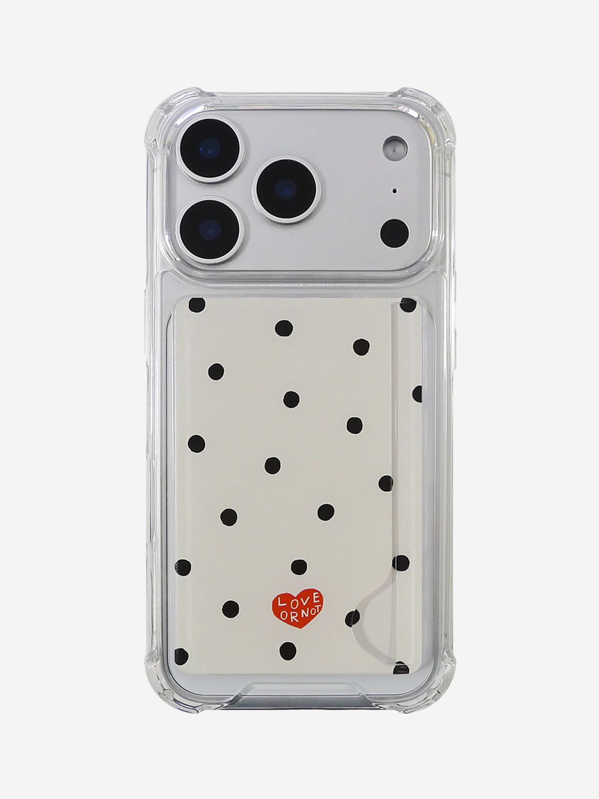 러브오낫(LOVE OR NOT) 카드탱크_Black Balls-Ivory Card Tank Jell-Hard Phonecase