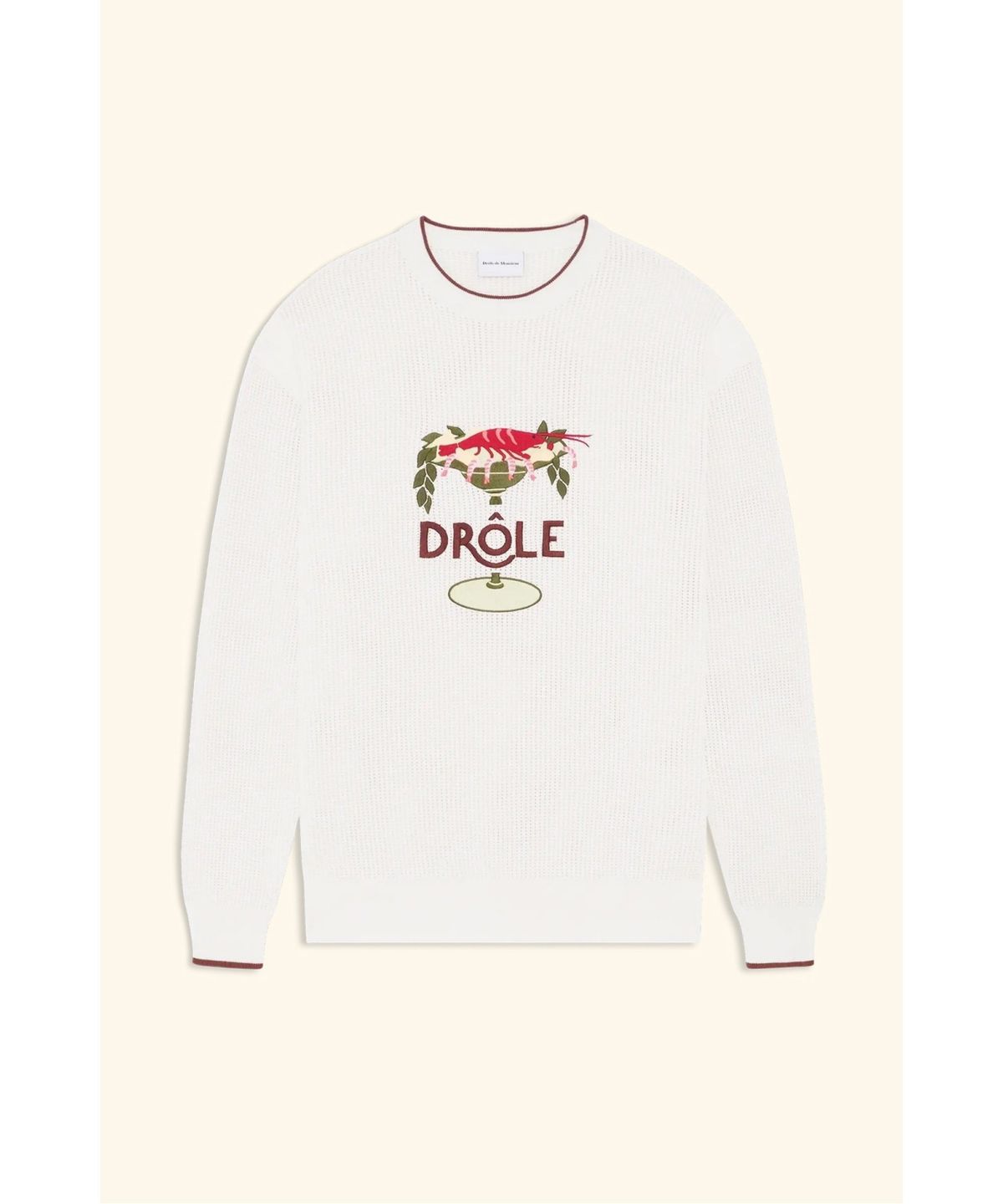 드롤드무슈(DROLE DE MONSIEUR) 랍스터 컵 니트Maille Lobster Cup D0WAS26200WHM