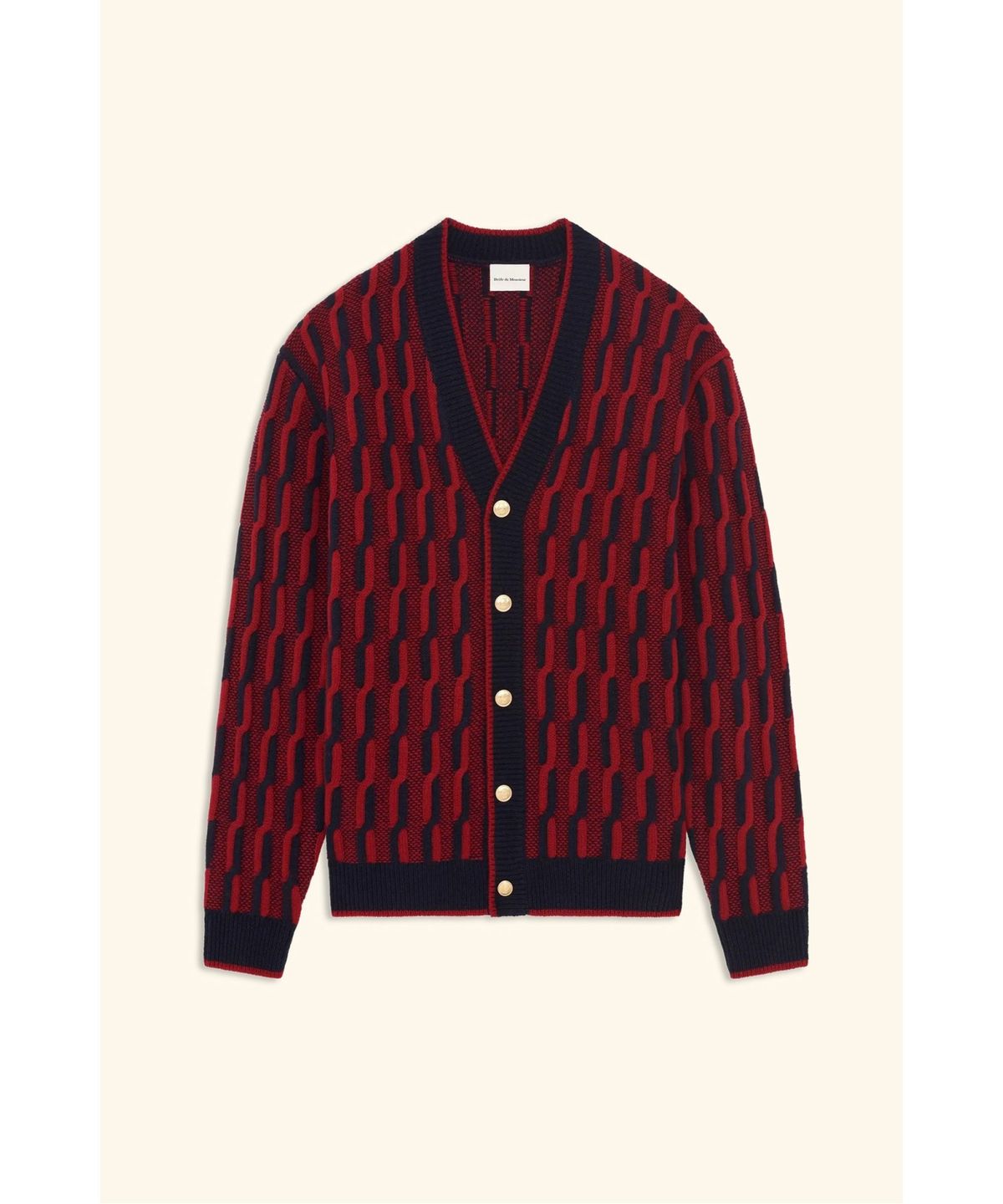 드롤드무슈(DROLE DE MONSIEUR) 바이컬러 케이블 가디건Cardigan Torsades Bicolore D0WCS26201NYX