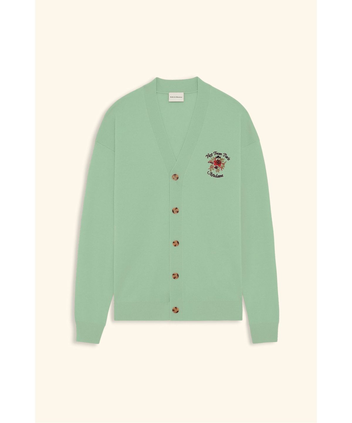 드롤드무슈(DROLE DE MONSIEUR) 로즈 슬로건 가디건Le Cardigan Slogan Rose D0WCS26261YGD