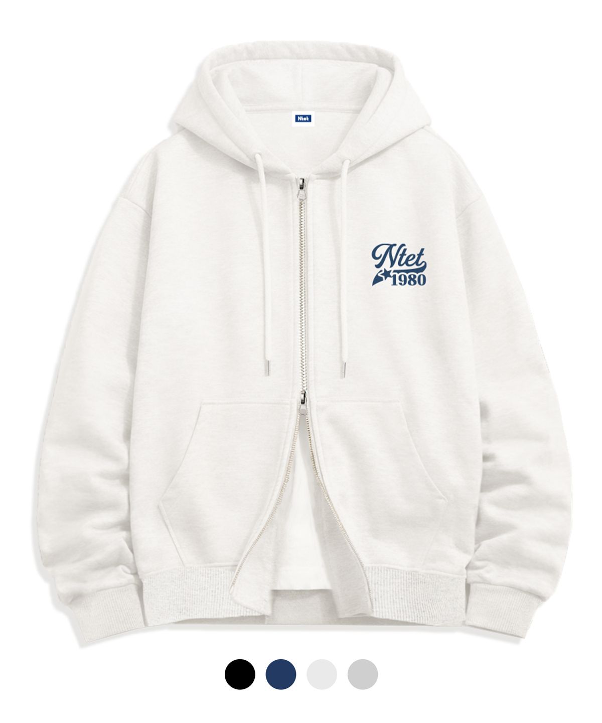 엔티이티(NTET) script star logo 2-way zip-up (4color)