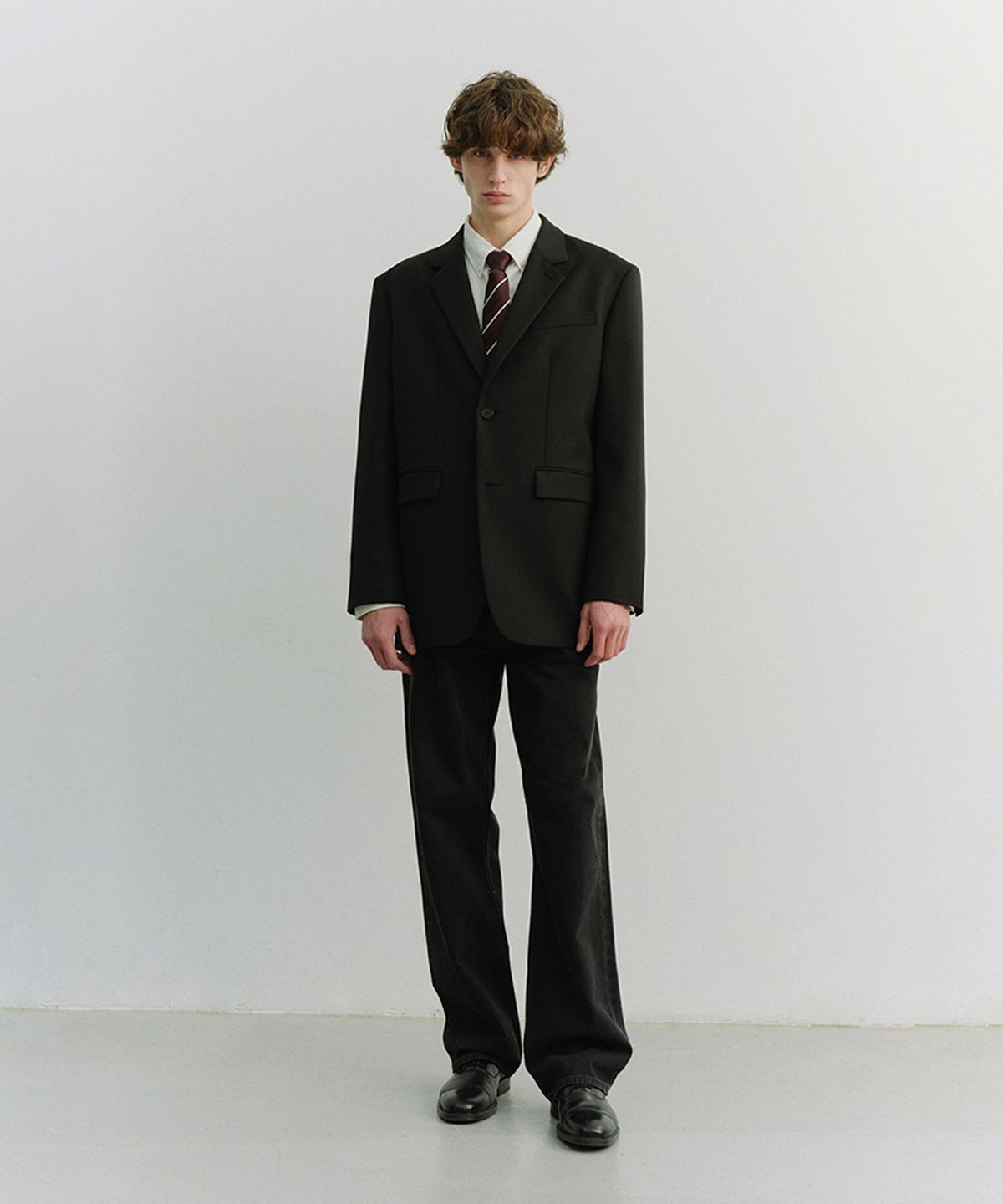 던스트 포 맨(DUNST FOR MEN) 2 BUTTON WOOL BLAZER_UNISEX_UDJA6A102_BLACK