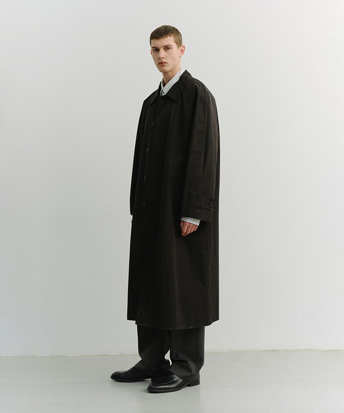 던스트 포 맨(DUNST FOR MEN) REFINED MAC COAT_UNISEX_UDTR6A101_BLACK