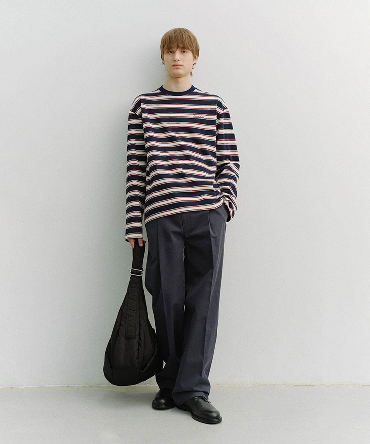 던스트 포 맨(DUNST FOR MEN) PLEATED CHINO SLACKS_UDPA6A303_NAVY