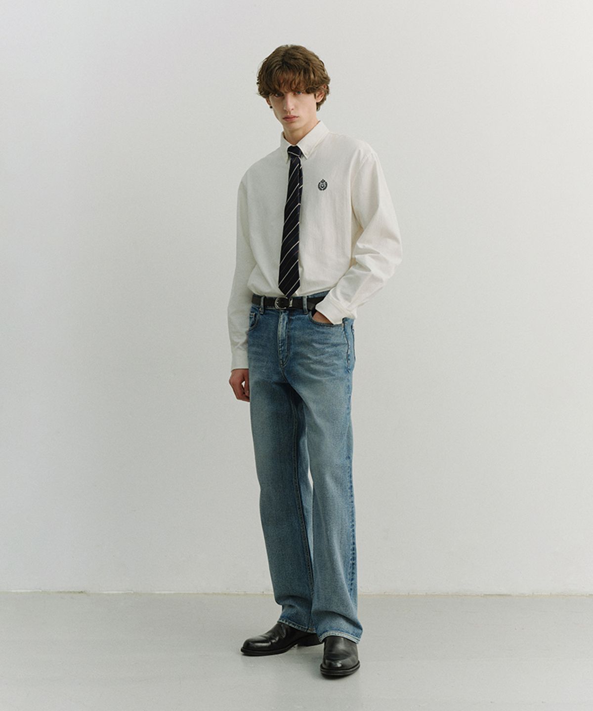 던스트 포 맨(DUNST FOR MEN) LOW RISE LOOSE JEANS_UDPA6A309_CLASSIC BLUE