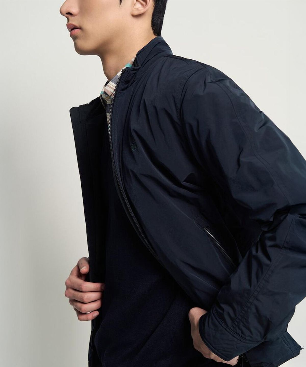 빈폴 멘(BEANPOLE MEN) 논퀼팅 패딩 점퍼  네이비