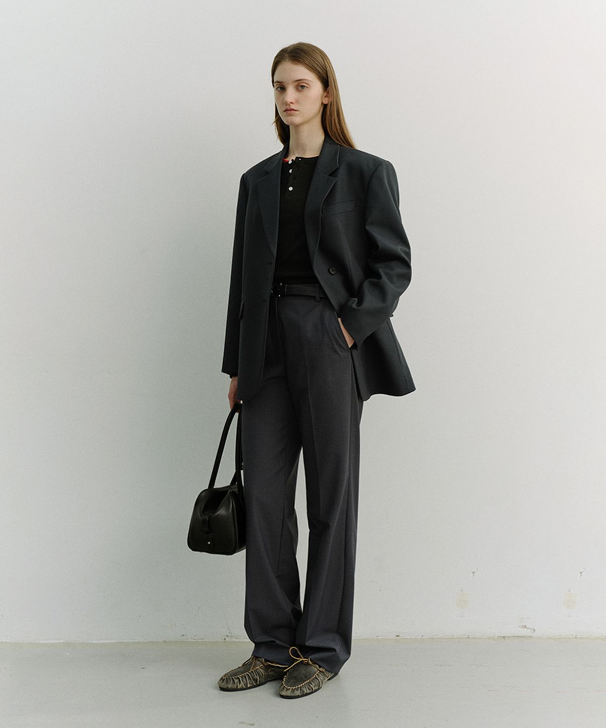 던스트(DUNST) ESSENTIAL 2 BUTTON WOOL BLAZER_UDJA6A202_MIDNIGHT NAVY