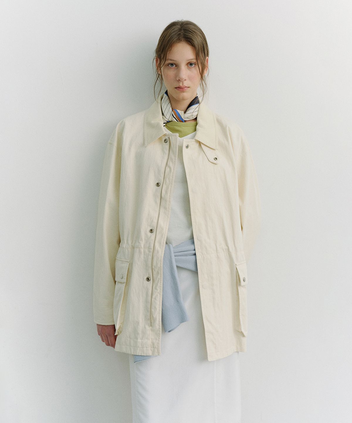 던스트(DUNST) UNISEX COTTON CHORE JACKET_UDJA6A101_OFF WHITE