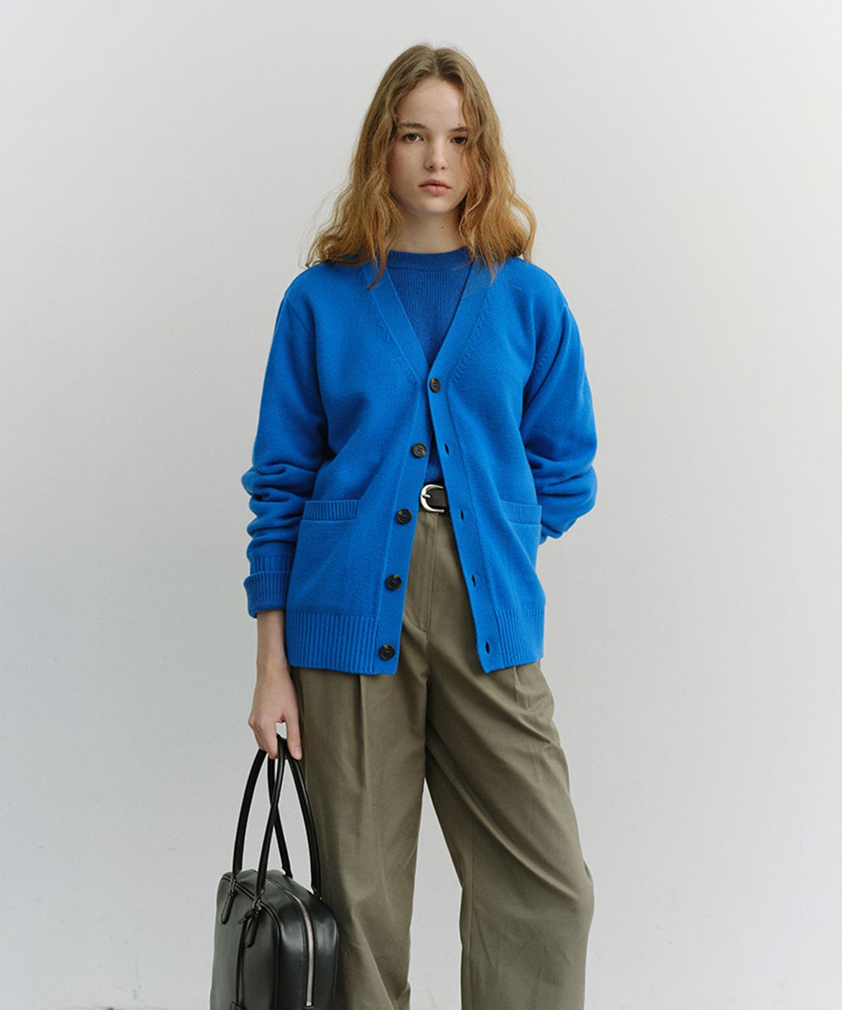 던스트(DUNST) UNISEX BOYFRIEND KNIT CARDIGAN_UDSW6A102_BLUE