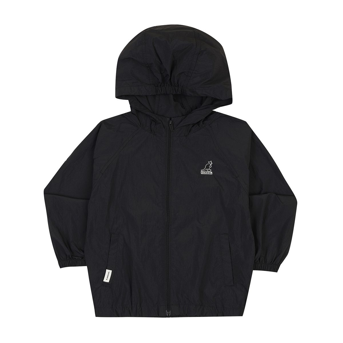 캉골키즈(KANGOL KIDS) 라이트 웨이트 후디드 윈드브레이커 SB 0002 블랙