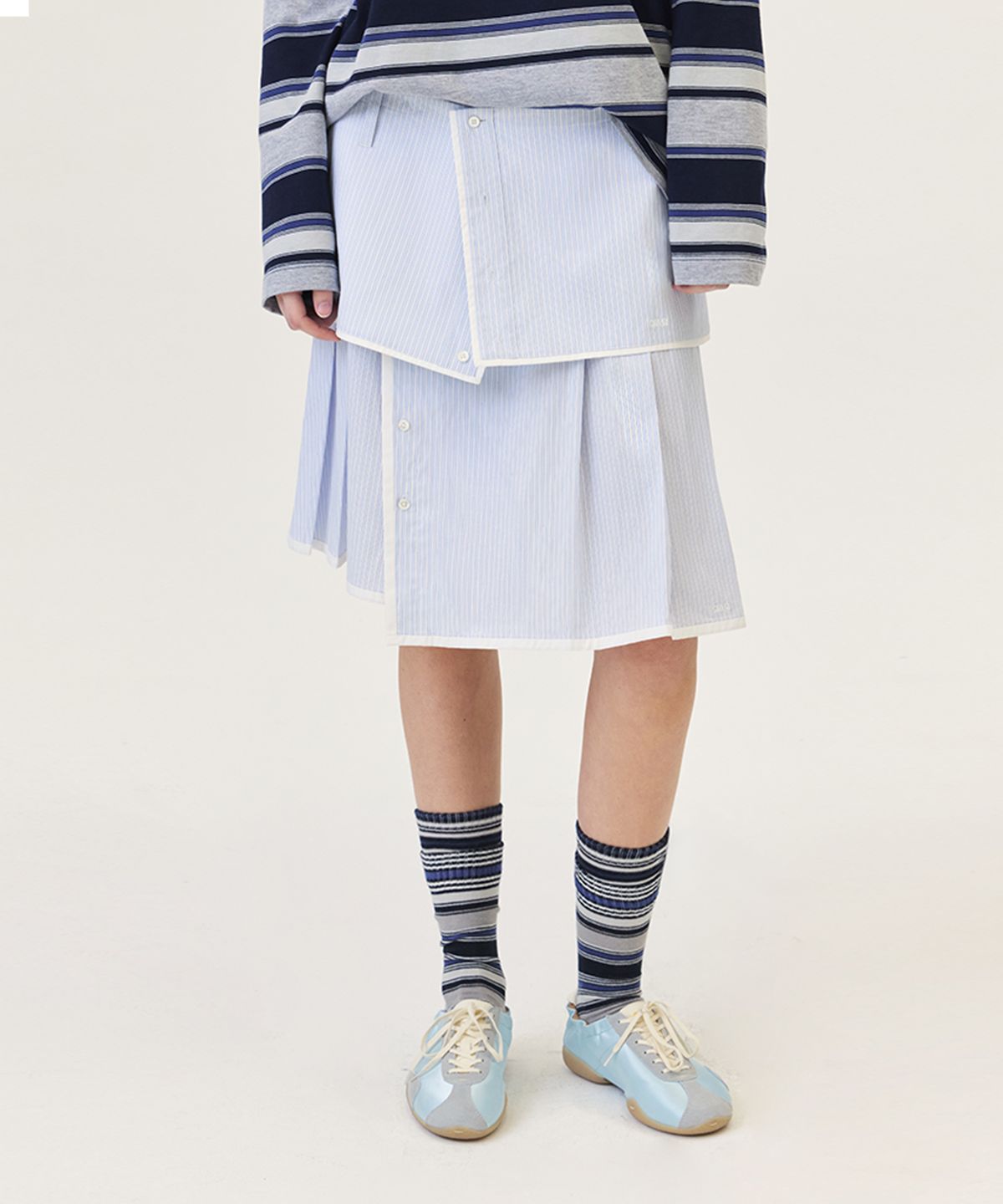 그로브(GROVE) SENA LAYERED SKIRT (LIGHT BLUE)