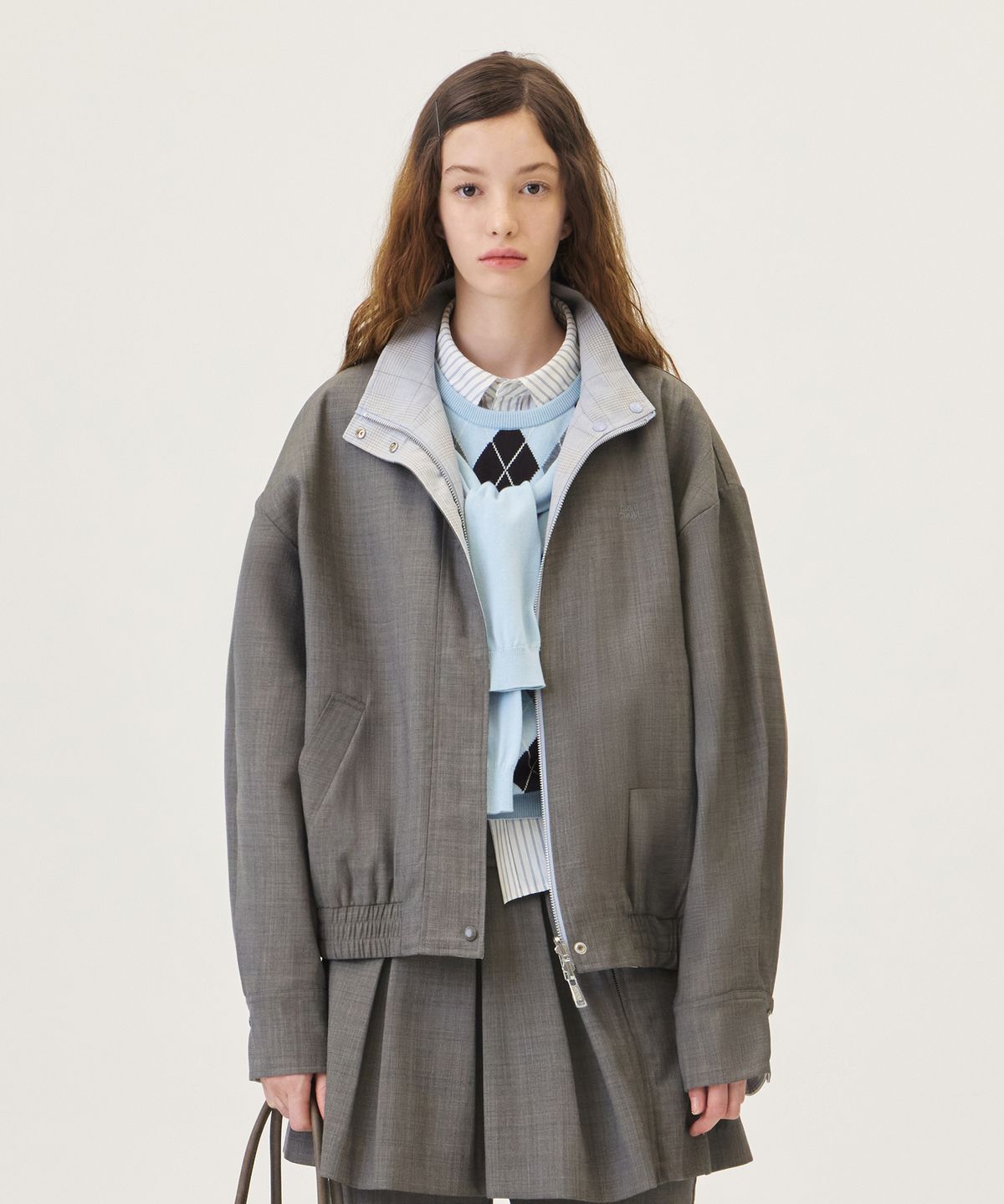 그로브(GROVE) STINA REVERSIBLE JACKET (BROWN)