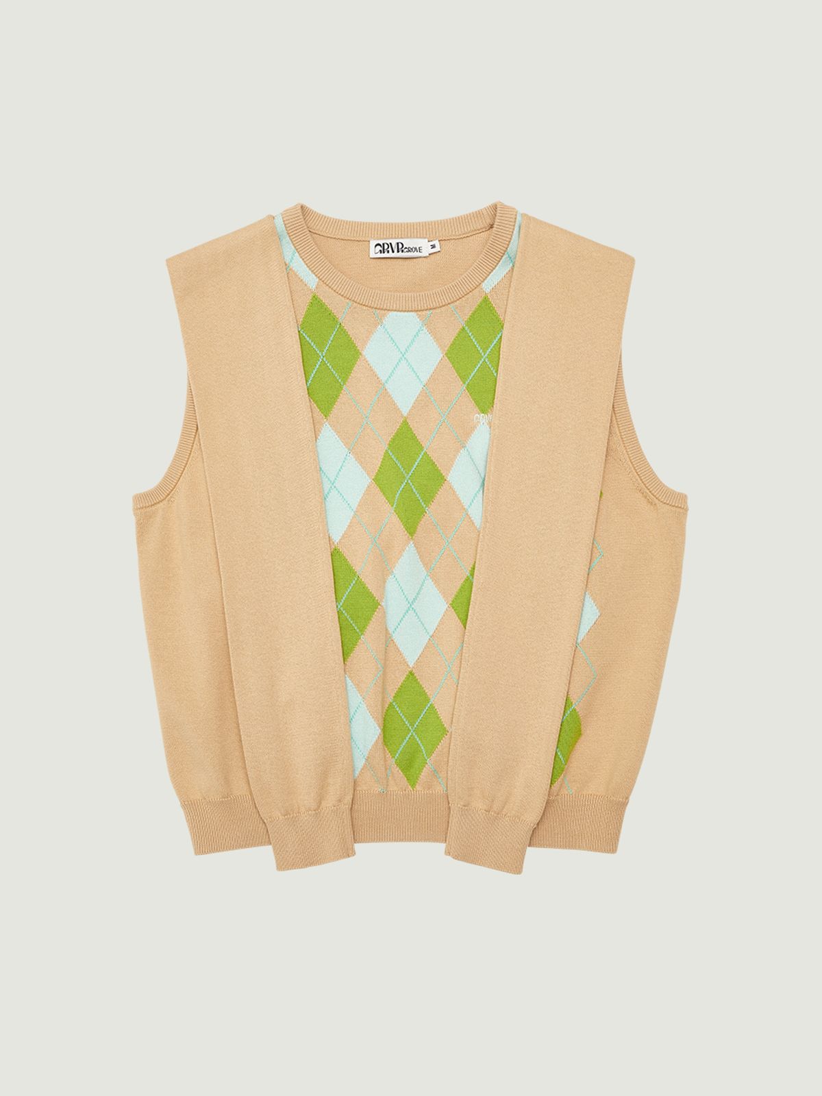 그로브(GROVE) VENI ARGYLE VEST (BEIGE)