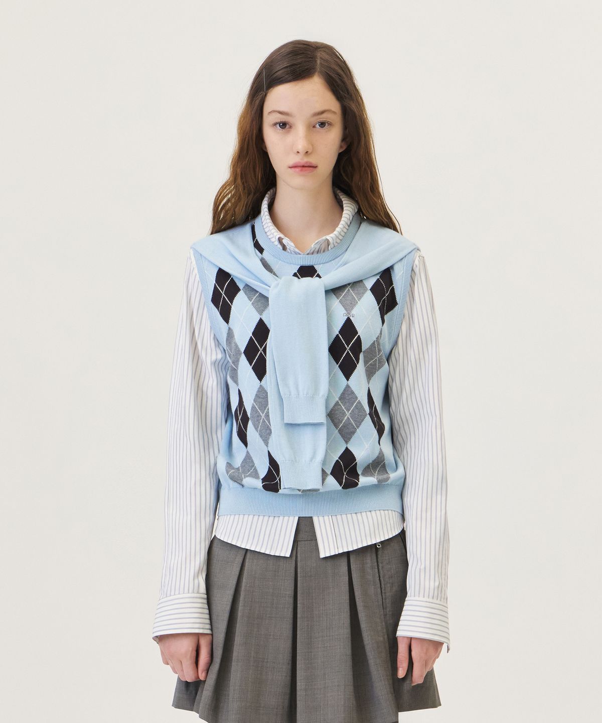 그로브(GROVE) VENI ARGYLE VEST (LIGHT BLUE)