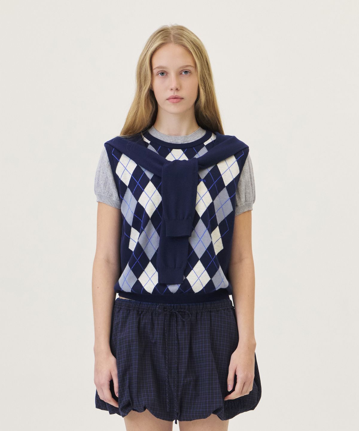 그로브(GROVE) VENI ARGYLE VEST (NAVY)