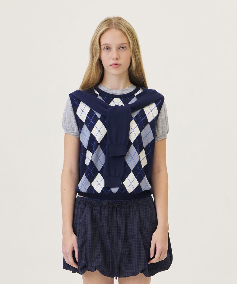 VENI ARGYLE VEST (NAVY)