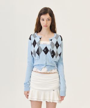 VENI ARGYLE TUBE TOP (LIGHT BLUE)