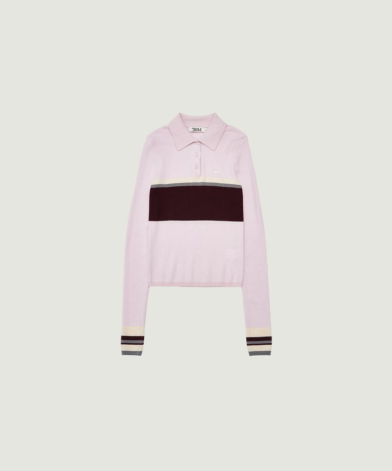 VELIN COLLAR KNIT (PINK)