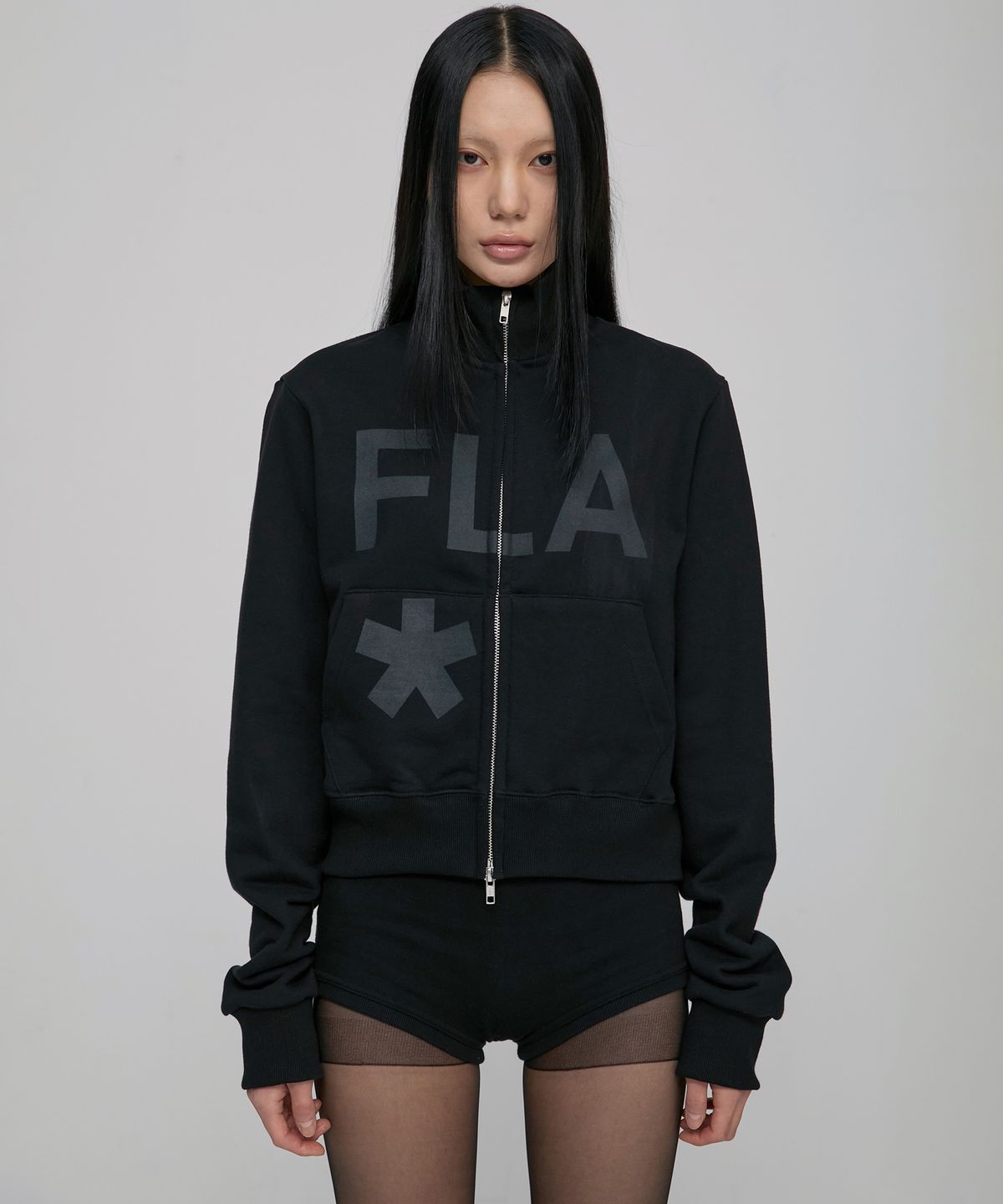 플레어업(FLAREUP) FLAREUP Zip Track Jacket (FL-107_Black)