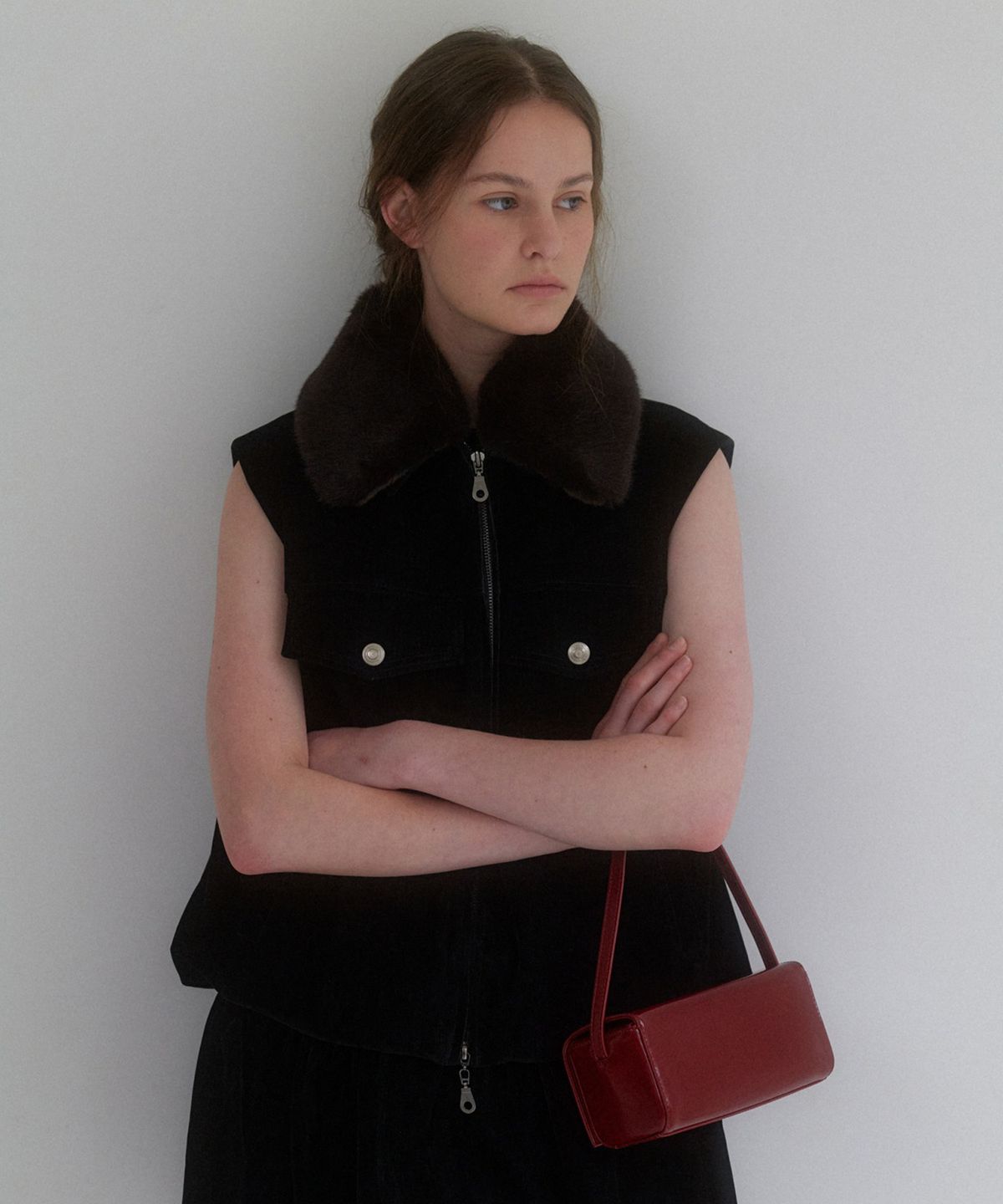 에핑글러(EPINGLER) VEST JUMPER - VELVET DENIM