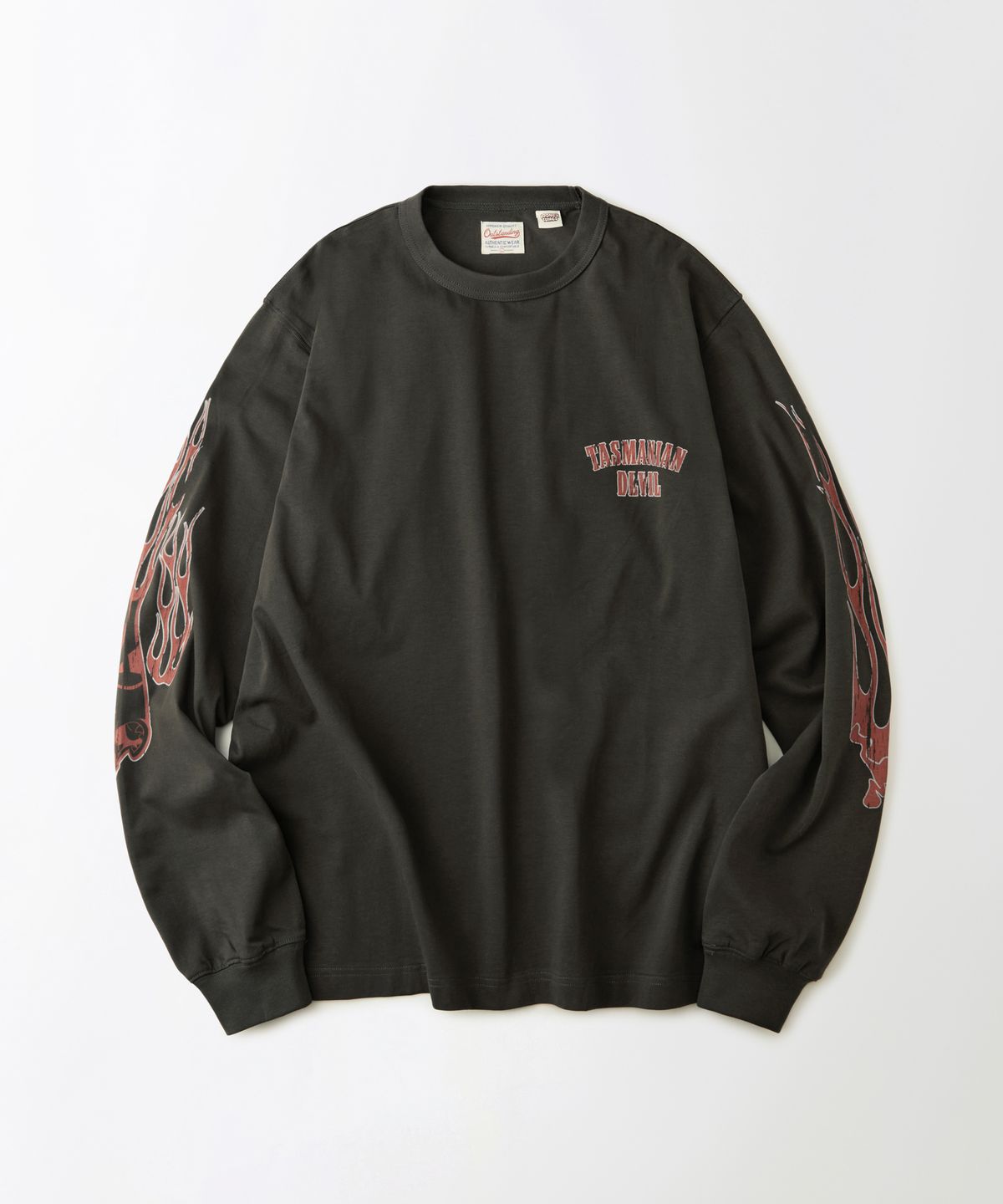 아웃스탠딩(OUTSTANDING) [LOONEY TUNES] LONG SLEEVE(TASMANIAN DEVIL)_CHARCOAL