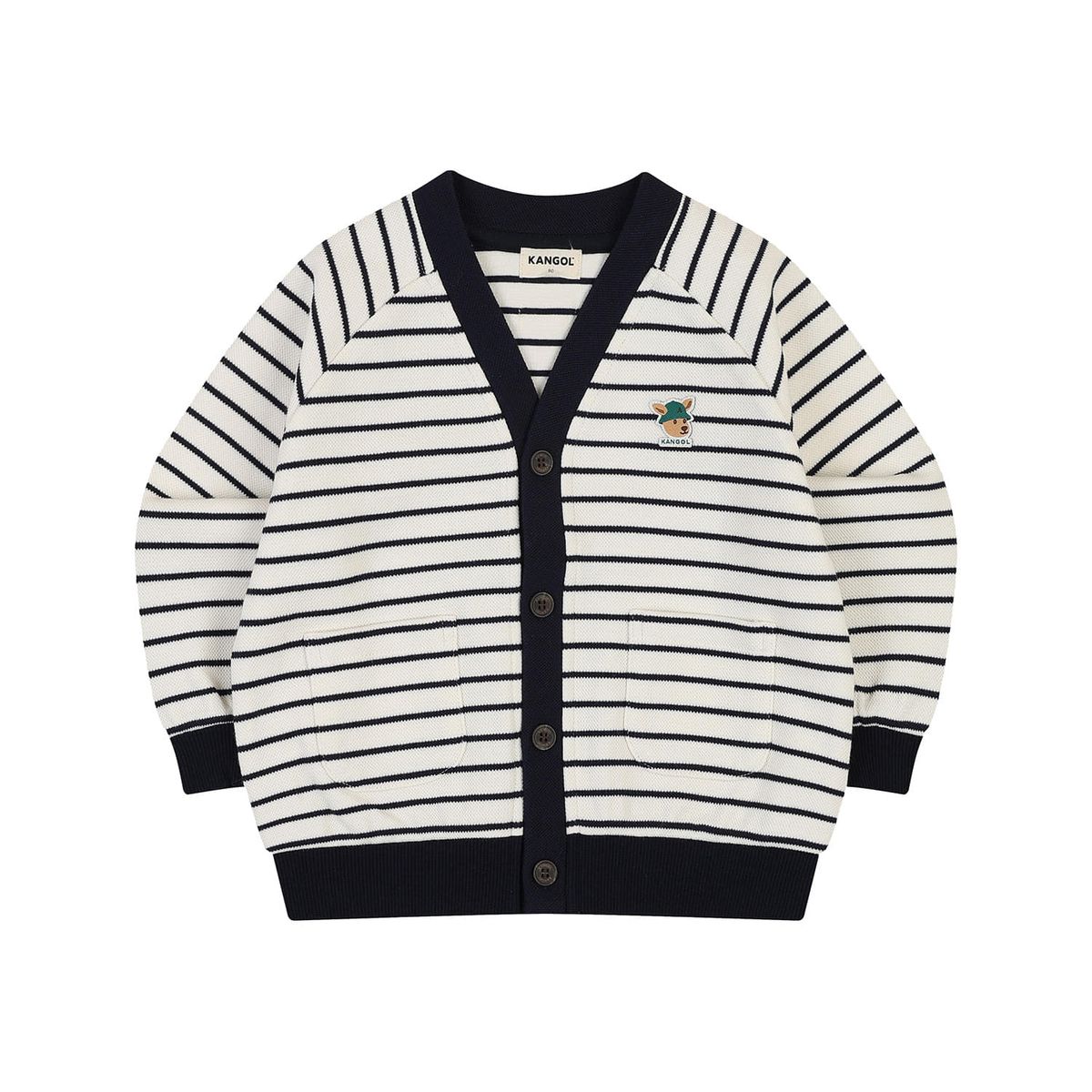 캉골키즈(KANGOL KIDS) [베이비] 저지 피케 스트라이프 가디건 SA 0C04 네이비