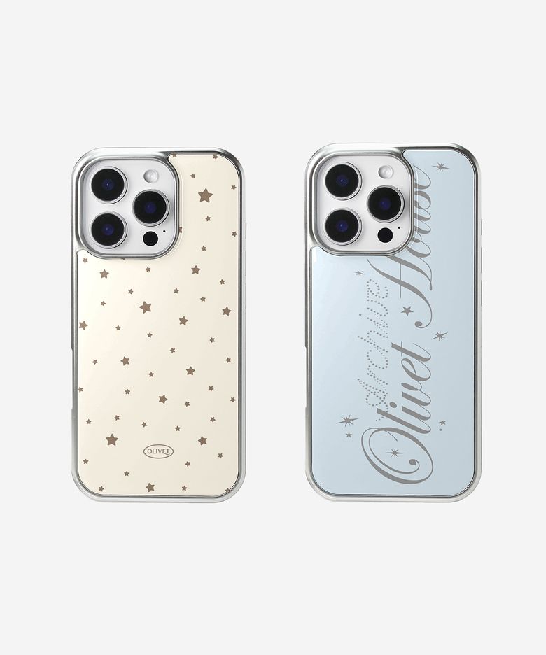 (S26 출시) archive silver bumper case (+magsafe) 별 버터 스카이 레터링 아이폰 갤럭시 맥세이프 에폭시 실버 범퍼 케이스