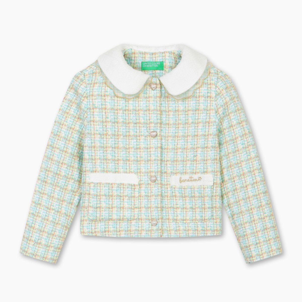 베네통키즈(BENETTONKIDS) 로맨틱 트위드 자켓_QAJK04611MT