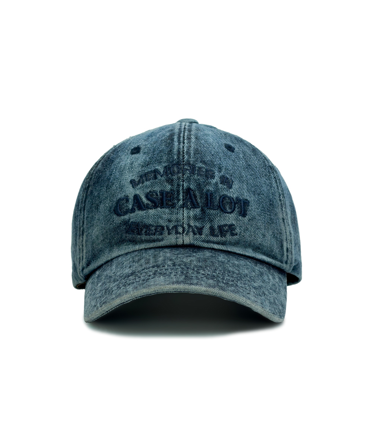 케이스어랏(CASE A LOT) Denim washing ball cap - Stone blue