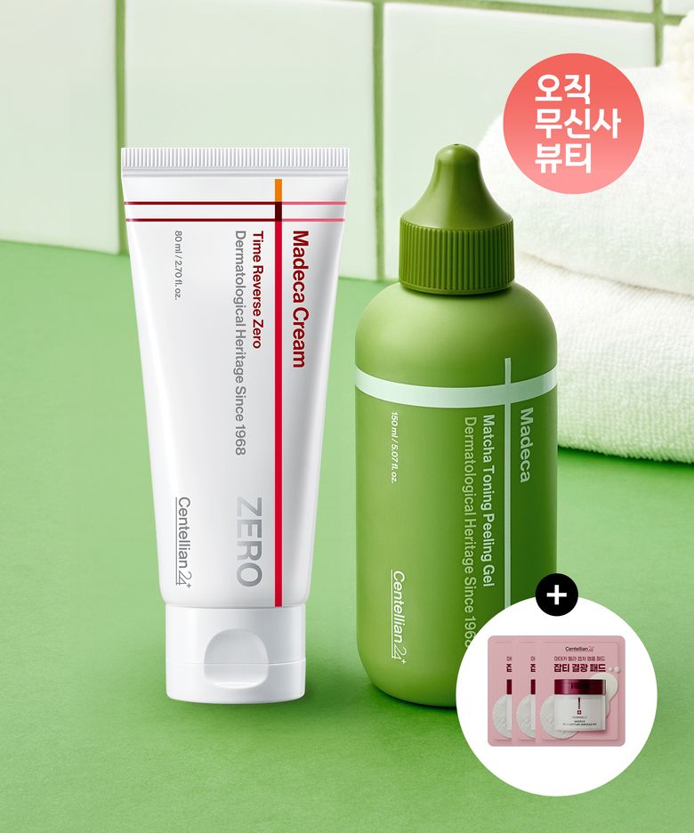 [화잘먹 SET] 마데카 말차 토닝 필링젤 150ml + 타임리버스 제로 크림 80ml