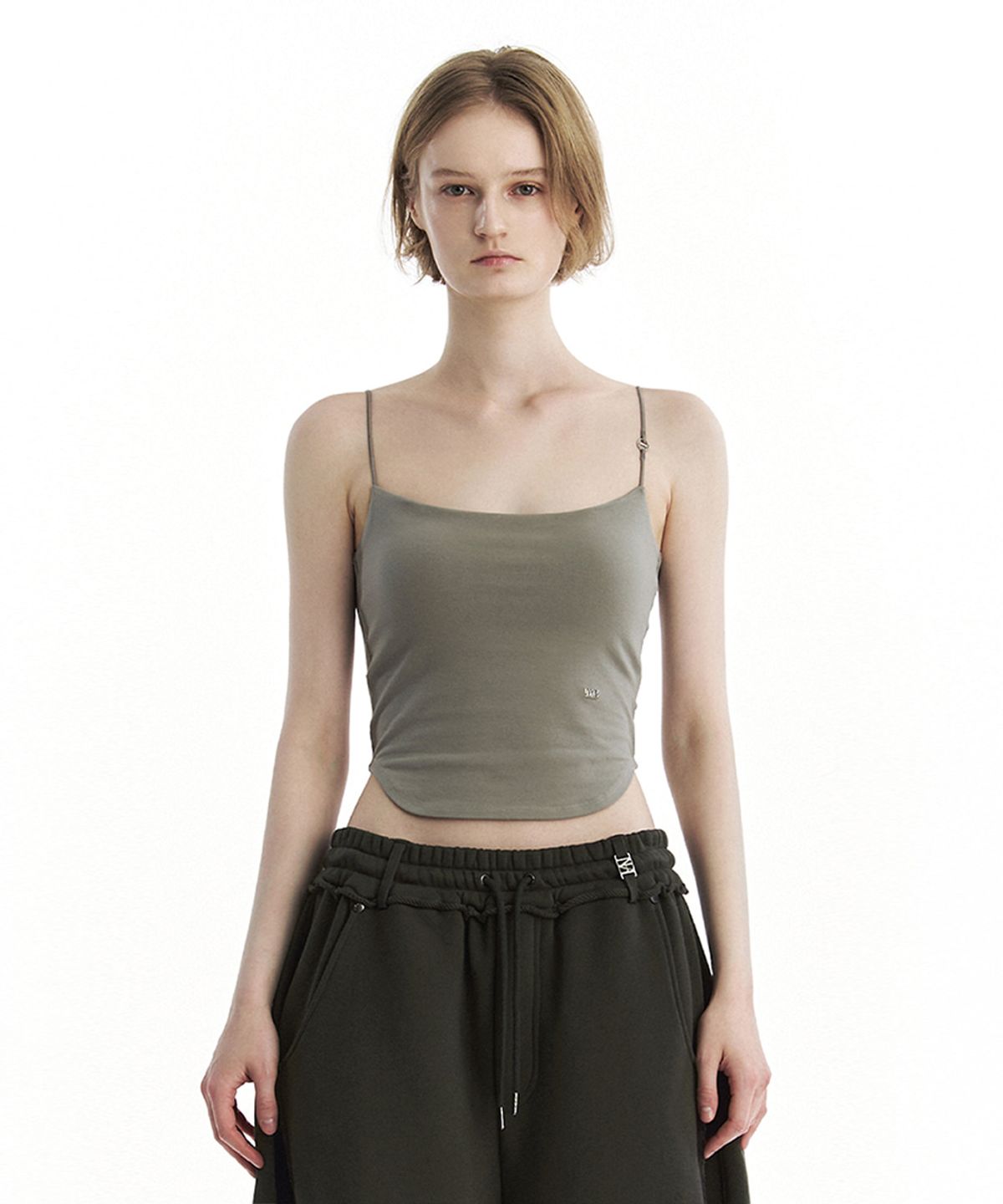 트리밍버드(TREEMINGBIRD) TMB Bra Cap Camisole [ Khaki Gray ]