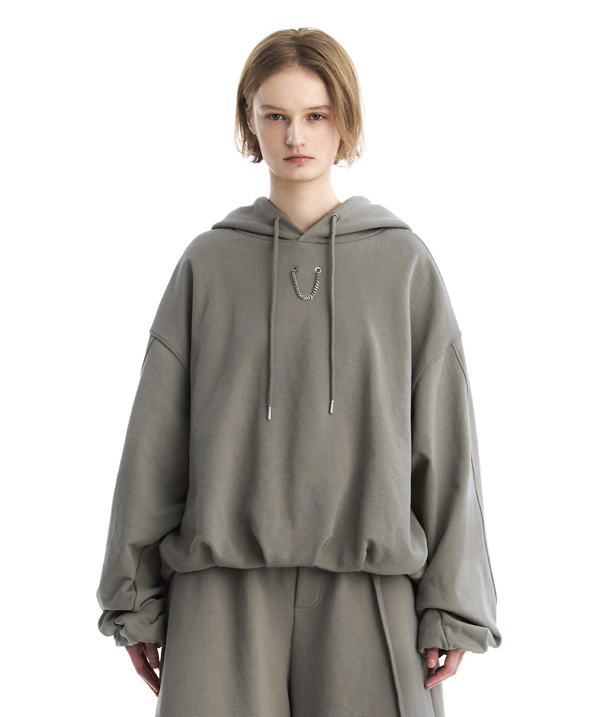 트리밍버드(TREEMINGBIRD) TMB Chain Volume Sweat Hoodie [ Gray ]