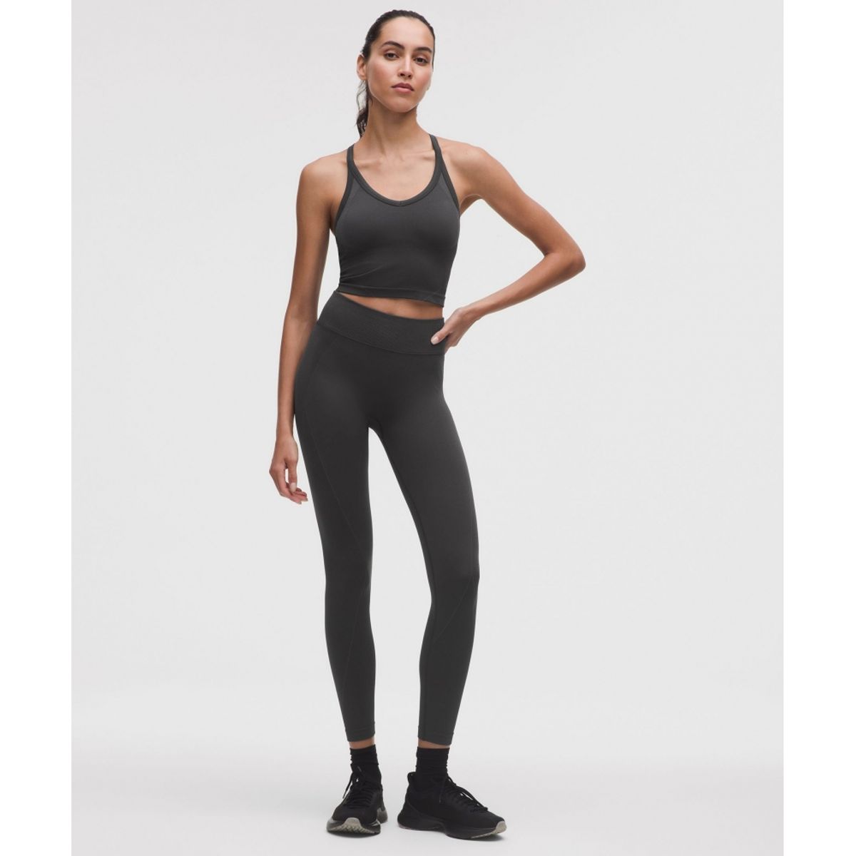 룰루레몬(LULULEMON) 겟 로우 하이라이즈 트레이닝 타이츠 25inch  BLK GGRE