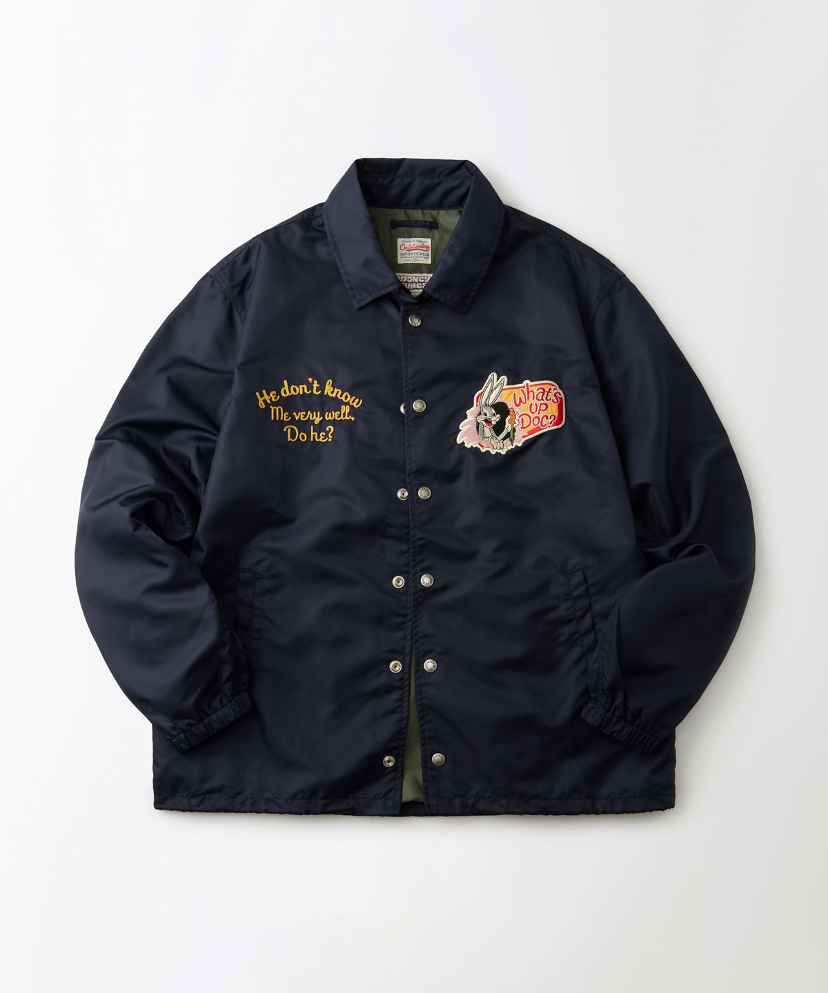 아웃스탠딩(OUTSTANDING) [LOONEY TUNES] WAPPEN COACH JACKET_NAVY