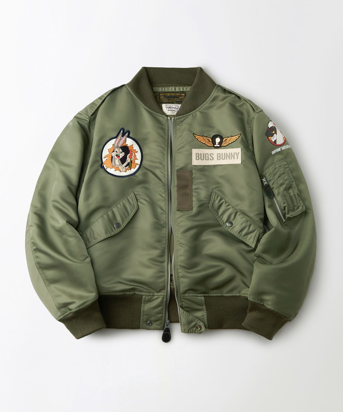 아웃스탠딩(OUTSTANDING) [LOONEY TUNES] L-2B JACKET_OLIVE GREEN