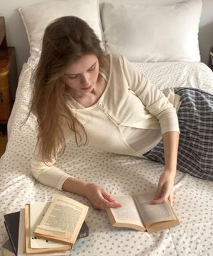 베린 보트넥 레이어드 가디건 ( 크림 )